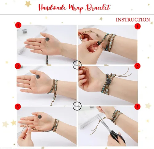 Miniatura 6 de Plumiss Colección de pulseras de cuentas curativas de piedra natural boho para mujer
