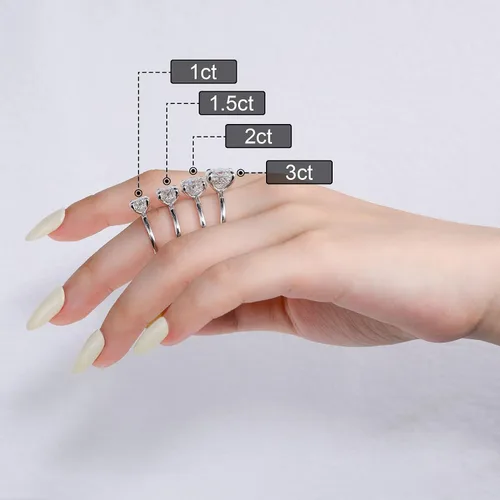 Miniatura 4 de Ladylike 11.523CT Oval Cut Moissanite Engagement Ring for Women 925 Sterling Silver Solitaire Rings with Hidden Halo D Color VVS1 Promise Wedding