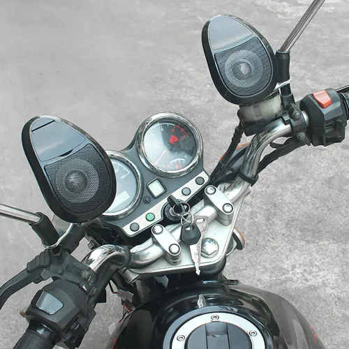 Miniatura 4 de MACHSWON Altavoz impermeable Reproductor de audio de música para motocicleta ATV Altavoz negro impermeable Reproductor de música Sistema de sonido