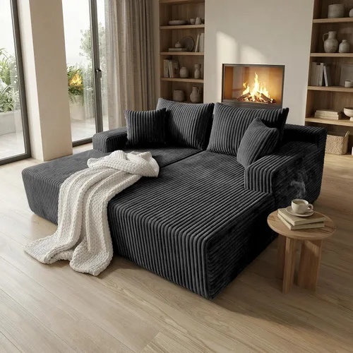 Miniatura 8 de Sytopia - Silla reposera con reposabrazos, sofá cama extragrande con 3 almohadas, cómodo sofá sin huesos, silla de lectura para dormir para sala