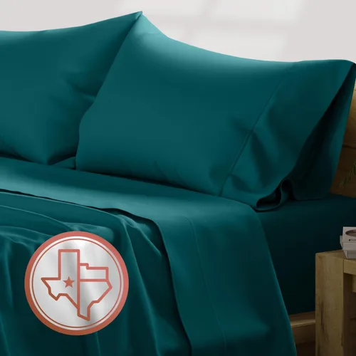 Miniatura 10 de TEXAS LINEN CO. Juego de sábanas de algodón egipcio Split King - 600 número de hilos, 5 piezas, sábanas blancas para cama ajustable, fibra 19: Raya