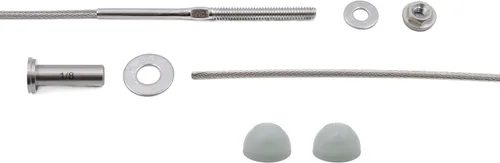 Miniatura 11 de Kit de barandilla de cable de 1/8 pulgadas, acero inoxidable 316 de 5 pies para postes metálicos, no requiere engarzado, sistema de fácil Sin tapas