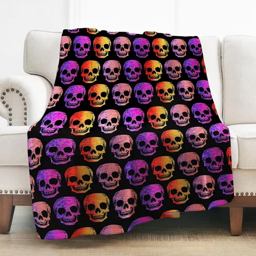 Miniatura 16 de Levens Manta de murciélago de Halloween, manta gótica de murciélago con diseño de gato negro, regalos para adultos, niños y mujeres, con temática