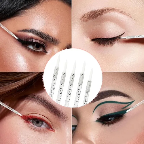 Miniatura 5 de Disposable Eyeliner Brush Applicator Cosmetic Eye Wand Eyeliner Makeup Tool (black-100pcs)