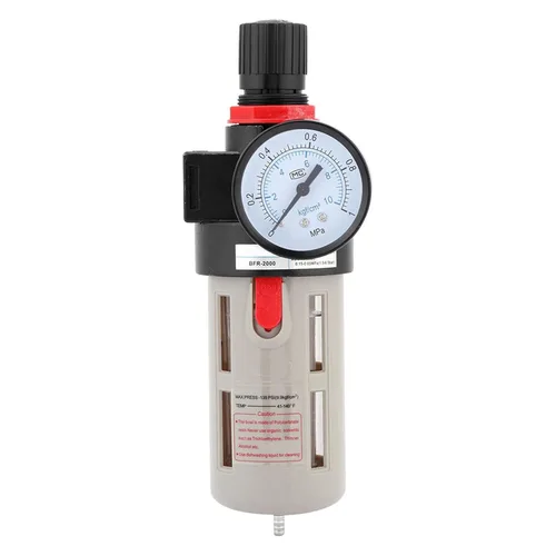 Kadimendium Pequeño 2000 1/4in BFr 2000 Unidad de tratamiento de gas de fuente de aire Regulador de presión de filtro con indicador 26x8x8