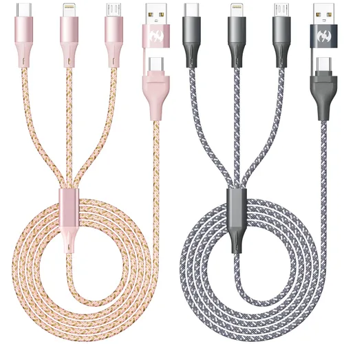 Miniatura 9 de Cable de carga múltiple para cargador de Apple Watch de 6 pies, cable de carga 3 en 1, USB A/C a Lightning tipo C, cable USB C, cable de cargador