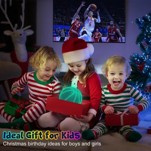 Miniatura 3 de Linkax Regalos de baloncesto para adolescentes, niños y niñas, luz nocturna de ilusión 3D, regalos de Navidad para edades de 8 a 13 años, 5 a 15