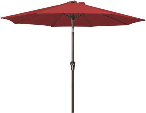 Miniatura 10 de JEAREY Sombrilla de mesa de patio al aire libre de 9 pies con botón de inclinación y manivela, sombrilla de mercado, 8 varillas resistentes, Verde