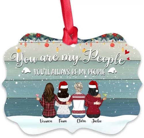 Miniatura 9 de Gossby Adorno personalizado para mejor amiga, regalo de Navidad personalizado con diseño, nombre, regalo de Navidad para mujeres, hermana del alma