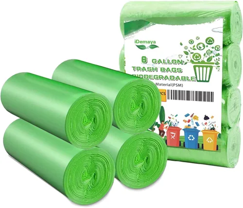 Miniatura 7 de Bolsas de basura pequeñas, bolsas de basura biodegradables extragruesas de 2.6 galones, bolsas de basura degradables y reciclables para cocina
