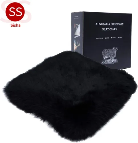 Miniatura 2 de Calor Invernal: Funda Universal de Asiento de Piel de Oveja - Lana Natural, para Autos, Camiones, SUV y Furgonetas - Acompañante de Conducción