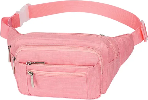 Miniatura 10 de Packism Riñonera para mujeres y hombres – Riñoneras para mujer con cinturón cruzado en todas partes con 6 bolsillos con cremallera, talla grande