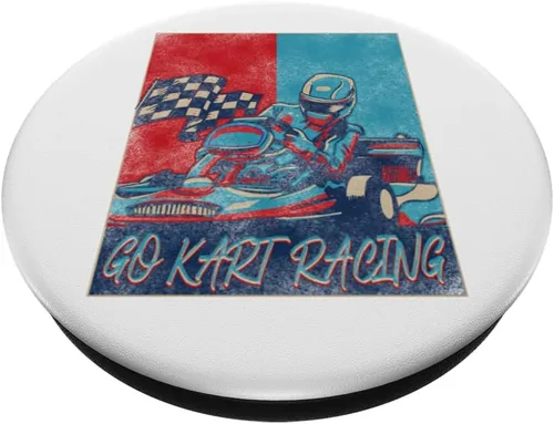 Miniatura 2 de Go Kart Racing Retro Vintage Go Kart Racing PopSockets Adhesive PopGrip