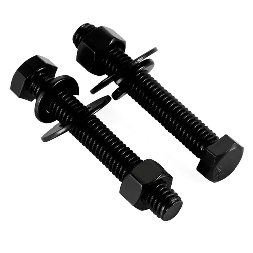 Miniatura 7 de Mellewell Pernos de cabeza hexagonal de 1/2-13 x 1-1/2 pulgadas con tuercas hexagonales y arandelas planas gruesas y de seguridad, totalmente