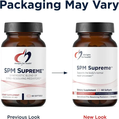 Miniatura 3 de Designs for Health SPM Supreme - 3 mediadores profesionales especializados de aceite de pescado - Suplemento de ácidos grasos Omega 3, aceite