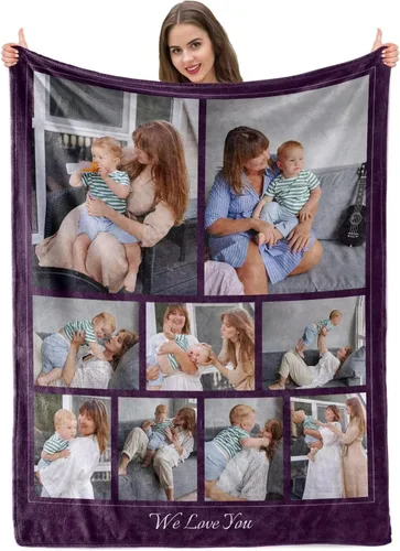 Miniatura 10 de Manta personalizada con imagen, mantas personalizadas para adultos y niños, manta de fotos personalizable, mantas personalizadas como regalo para 5