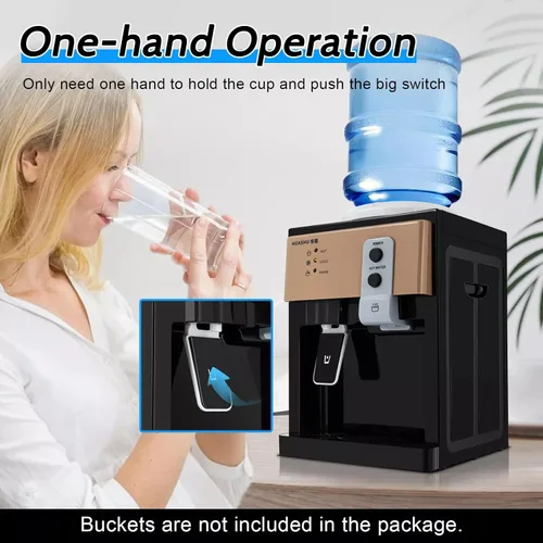 Miniatura 4 de Dispensador de agua para botella de 5 galones, dispensador de agua para encimera, dispensador de enfriador de agua caliente y fría con 3 ajustes