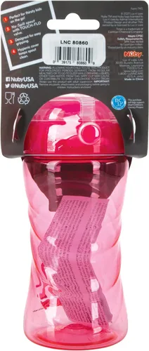 Miniatura 7 de Nuby Thirsty Kids - Taza de viaje deportiva de Tritan antiderrames con boquilla de silicona suave y cubierta de higiene, 12 onzas, estampado
