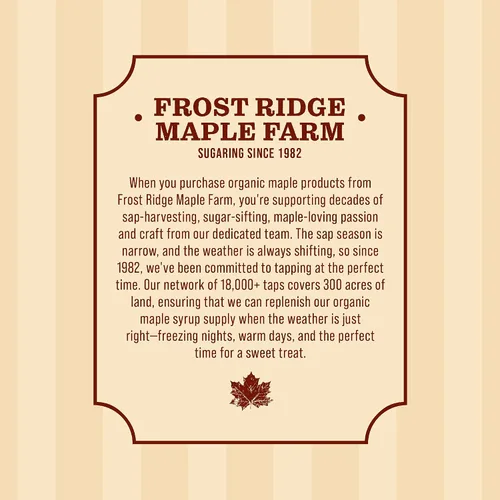 Miniatura 6 de Frost Ridge Maple Farm, Jarabe de arce orgánico, grado A, galón (128 onzas líquidas), rico en ámbar medio