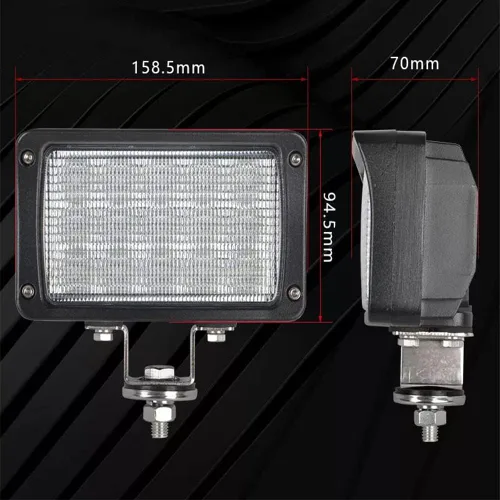 Miniatura 7 de Paquete de 4 luces LED de trabajo de 6.3 pulgadas, rectangular, 12/24 voltios CC 45 W, 4500 lm, barra de luz LED brillante de 6500 K, resistente al
