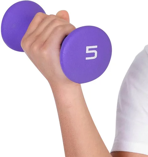 Miniatura 7 de Juego de pesas de mano para fitness, 6 piezas, 2 libras, 3 libras, 5 libras, equipo de culturismo para mujeres, ejercicio, pesas de gimnasio