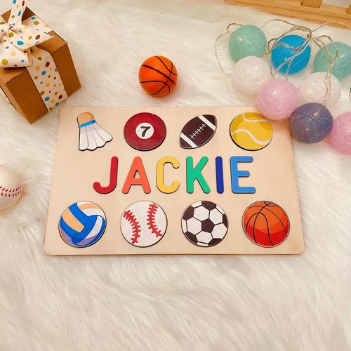 Miniatura 7 de Rompecabezas de madera con nombre personalizado para niños, regalos de Pascua personalizados para bebés, regalos de primer cumpleaños, juguetes