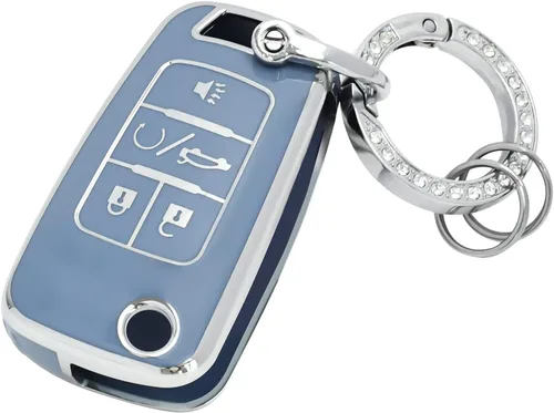OFFCURVE Funda para llavero con llavero Compatinle con Chevy – Funda de coche apta para Chevrolet GMC Buick Encore Terrain Malibu Camaro Cruze