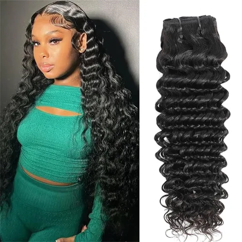 Miniatura 13 de Paquetes de cabello ondulado profundo, cabello humano rizado, 18 20 22 pulgadas, paquetes de cabello humano rizado y ondulado 100% sin procesar