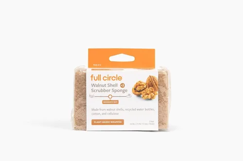 Miniatura 12 de Full Circle Esponja de limpieza resistente, hoja de agave robusta y celulosa sin plástico, esponja de platos de doble cara para hierro fundido