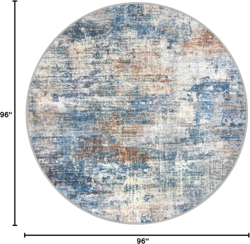 Miniatura 978 de IOHOUZE Alfombra abstracta lavable de 3 x 12 pies para pasillos, antideslizante para cocina, camino de entrada de lana sintética para interiores