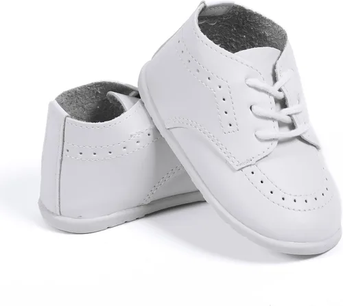 Miniatura 4 de AGJ Zapatos de vestir Oxford para bebés, niños y niñas, de piel sintética, suela suave, zapatos antideslizantes para caminar y bodas