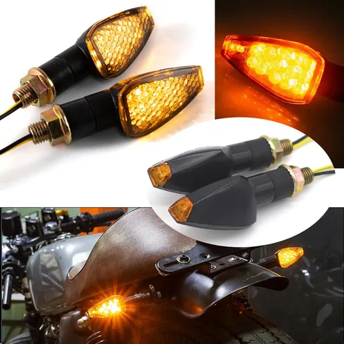 Miniatura 6 de Mini luz de flecha para motocicleta, luces intermitentes de 0.394 in, indicador LED universal para motocicleta, lámpara ámbar intermitente