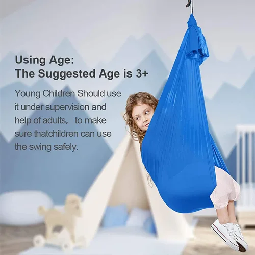 Miniatura 2 de Columpio sensorial para adultos, columpio de terapia para niños, hamaca elástica para niños, columpio sensorial para interiores y exteriores, silla