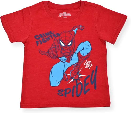 Miniatura 4 de Marvel Spiderman - Conjunto de sudadera con capucha y cremallera para niños pequeños, color azul marinorojo