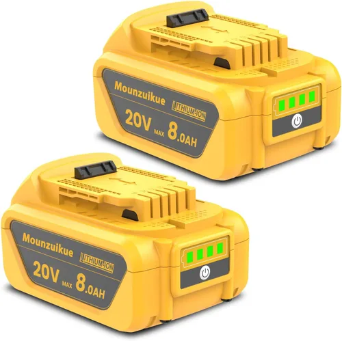 Miniatura 8 de Paquete de 4 baterías de repuesto de 8.0 Ah para Dewalt de 20 V de litio compatible con Dewalt 20 voltios MAX batería XR DCB200 DCB201 DCB203 DCB204