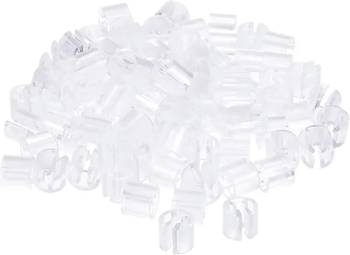 MECCANIXITY Marcador para colgar ropa en blanco para barra de 0.138 in para codificación de colores de prendas de vestir, cuenta transparente 300