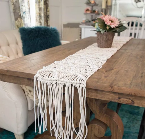 Miniatura 7 de Cordón de macramé de 0.197 in x 164 yardas, cuerda de macramé 100% algodón natural Cuerda de algodón trenzado de 3 hebras para colgar plantas