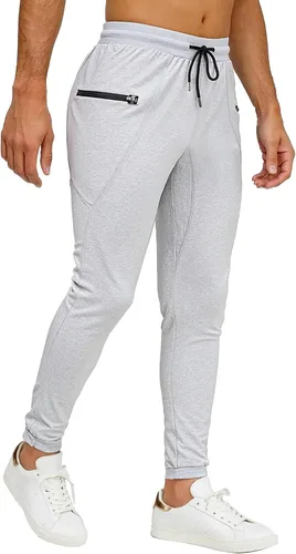 Miniatura 6 de MAIKANONG Pantalones deportivos ajustados para hombre, pantalones de entrenamiento para gimnasio, correr, atletismo, casual