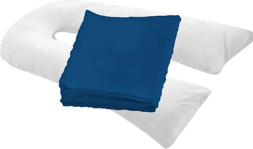 Miniatura 8 de Funda de almohada de cuerpo completo para embarazo, en forma de U, ajuste universal, funda de repuesto para almohada de maternidad (negro)