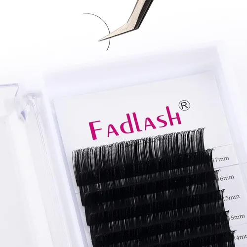 Miniatura 25 de Extensiones de Pestañas Rizo D 0.59-0.79 pulgadas Bandeja Mixta Seda Extensiones de Pestañas Clásicas Suministros Extensiones de Pestañas