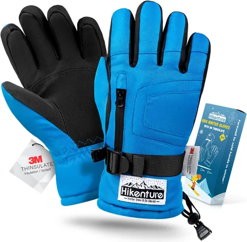 Hikenture Guantes de nieve para niños, 3M Thinsulate, guantes de esquí para niños, guantes de nieve para niños y niñas, guantes de invierno