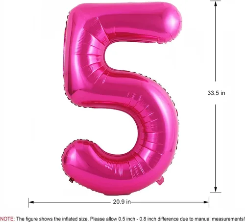 Miniatura 2 de Anagram Globos, colección de fiestas, accesorio de fiesta, multicolor, 5º cumpleaños