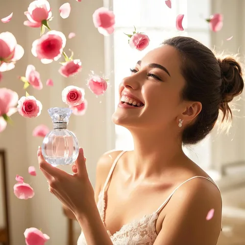Miniatura 3 de Perfume floral fresco para mujer, fragancia diaria en la oficina, aroma ligero y dulce sin polvo, 1.7 oz/1.7 fl oz Eau de Parfum Spray (rosa)