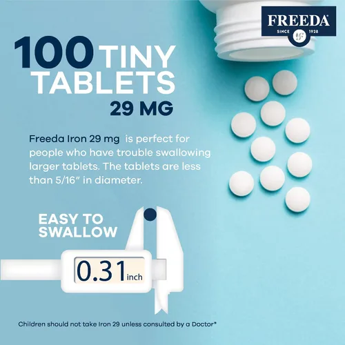 Miniatura 6 de Freeda Suplemento de hierro - Tabletas de hierro fumarato ferroso