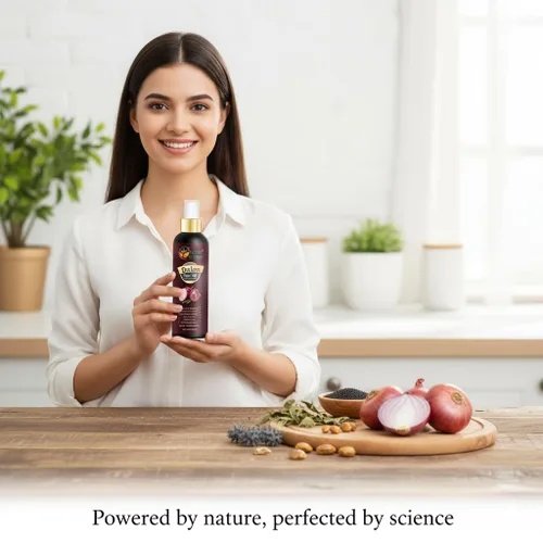 Miniatura 5 de HERBS BOTANICA Aceite para el cabello de cebolla roja con aceite de semilla negra, jojoba, argán, árbol de té, sándalo, rosa, esenciales