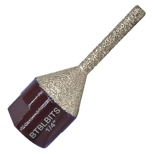 Miniatura 8 de Brocas de diamante para fresado de diamante de 3/8 pulgadas (0.394 in) para ampliar y dar forma o bisel redondo agujeros existentes en porcelana