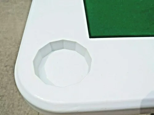 Miniatura 4 de Uniware Mesa de juego de 36 pulgadas de largo x 29.5 pulgadas de alto, mesa de juego Mahjong, mesa plegable portátil para juegos, con portavasos