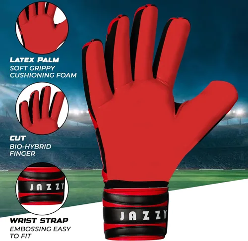 Miniatura 3 de Guantes de portero de fútbol profesional para adultos jóvenes, guantes de portero con protección extraíble para los dedos, transpirables, agarre