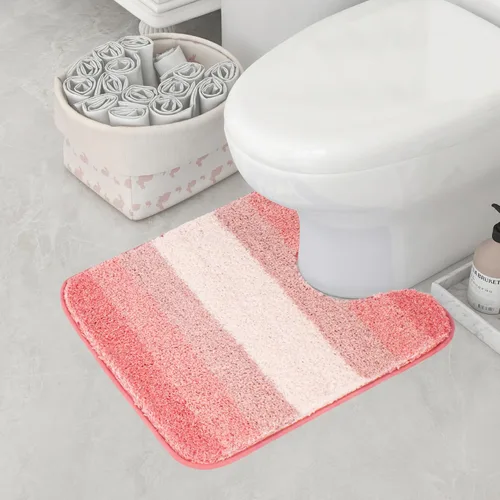 Miniatura 13 de Walensee Contour Rug (20 x 24, color negro degradado) - antideslizante, absorbente de agua, alfombra de baño de microfibra suave, lavable a máquina