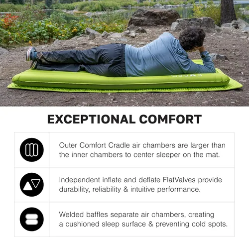 Miniatura 4 de Exped Ultra - Ultraligero Inflable Mochilero Colchoneta de Dormir, Estera de Aire Ligero para Acampar y Sender